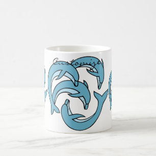 Mug Dauphins bleus entourant Thunder_Cove