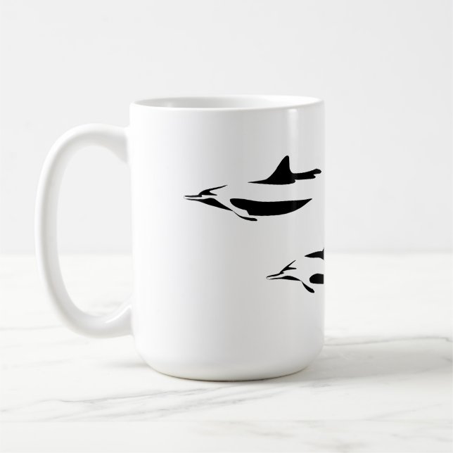 Mug Dauphins de verdure (collection de silhouettes océ (Gauche)
