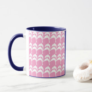 Mug Dauphins roses et blancs