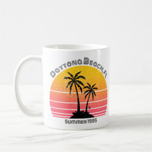 Mug Daytona Beach Palms de coucher de soleil rétro