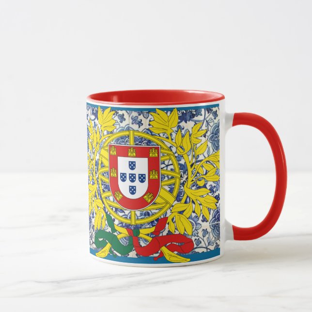 Mug d'Azulejo à la crête portugaise (Droite)