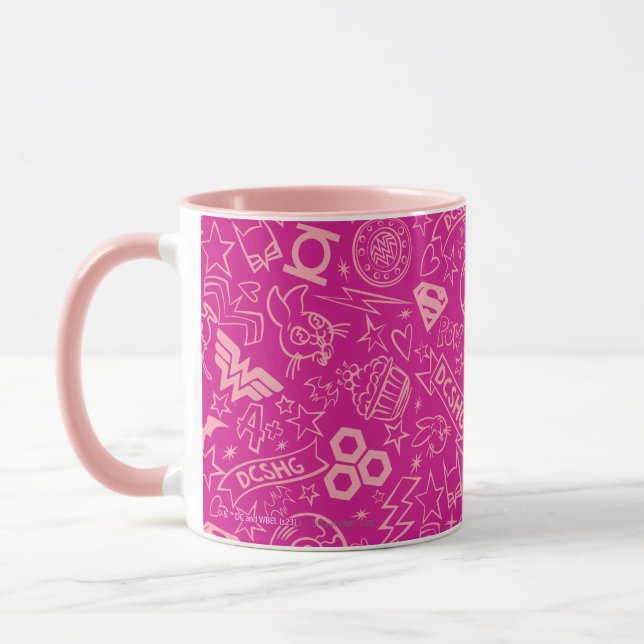 Mug DC Super Hero Girls Pink Icon Motif (Gauche)