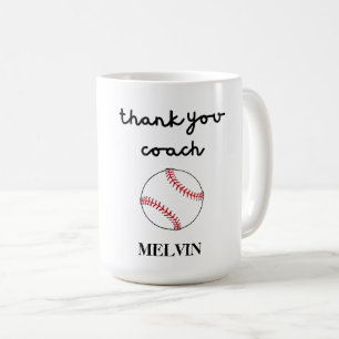 Mug de baseball pour entraîneur sportif, Merci Gif