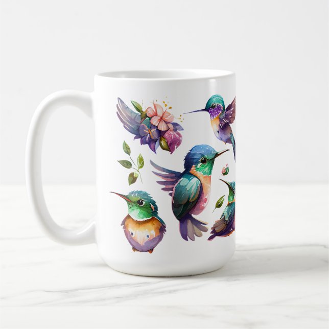 Mug De beaux colibris pour les amateurs d'oiseaux (Gauche)