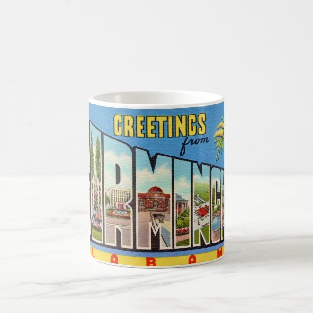 Mug de bienvenue rétro Birmingham AL (Centre)