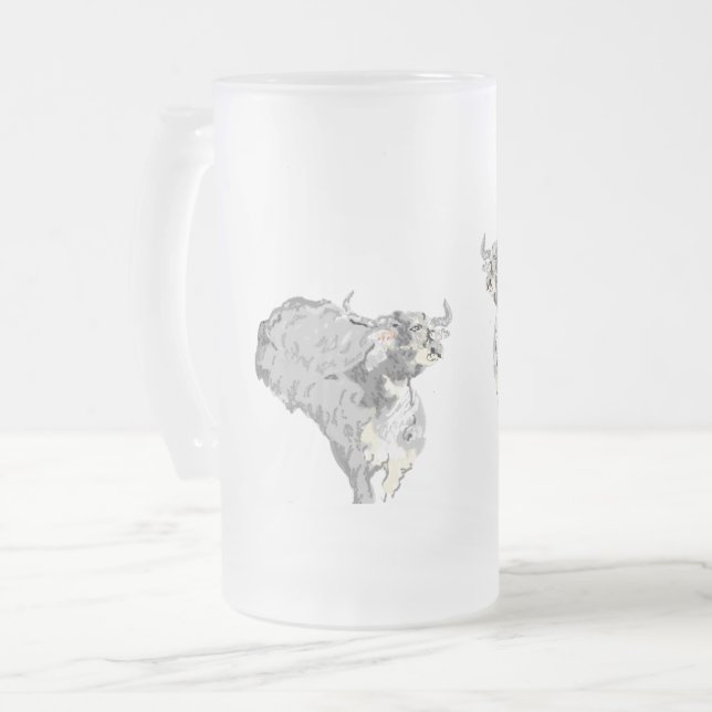 Mug de bière congelée : soif en tant que buffle (Devant gauche)