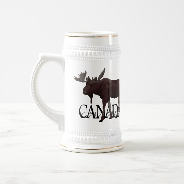 Mug de bière Souvenir Canada Bière d'orignal Stein (Gauche)