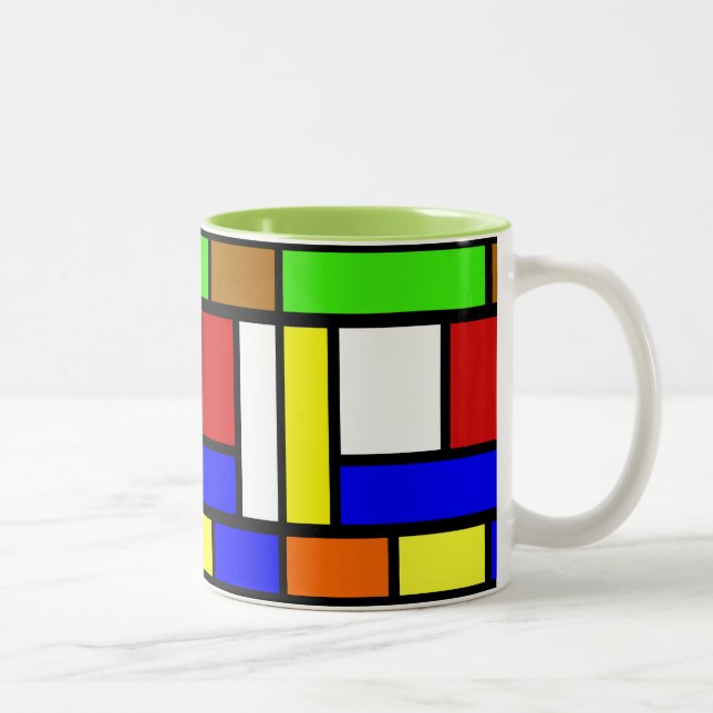 Mug de blocs colorés vibrants (Droit)