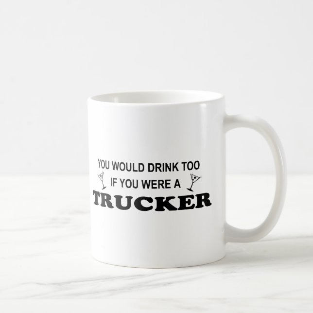 Mug De boissons camionneur trop - (Droite)