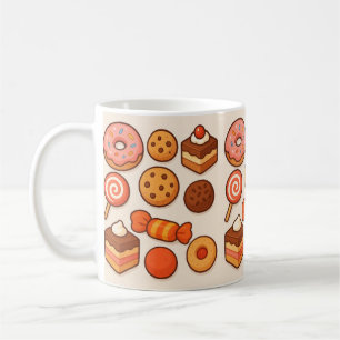 Mug de bonbons et biscuits