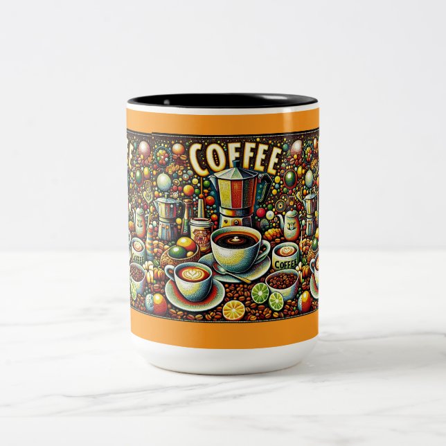 Mug de café à design géométrique (Centre)