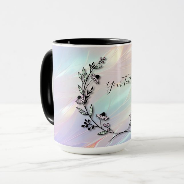 Mug de café à fleurs minime (Devant gauche)