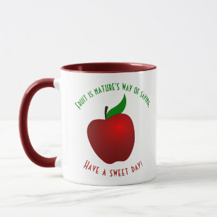 Mug de café à la pomme rouge