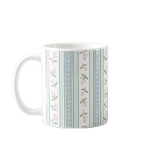 Mug de café à rayures florales Jardin mignon