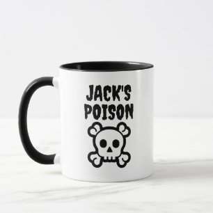 Mug de café amusant avec crâne et symbole d'os