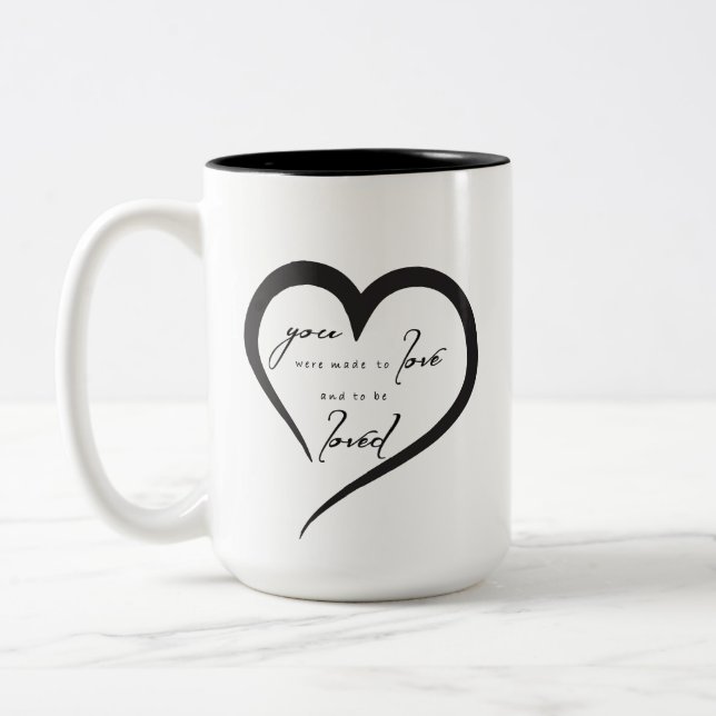 MUG DE CAFÉ AVEC AMOUR VERSE (Gauche)