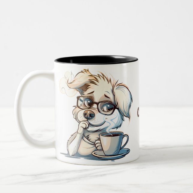 Mug de café avec chiots de Cite (Gauche)