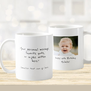 Mug de café avec photo personnalisée et message po