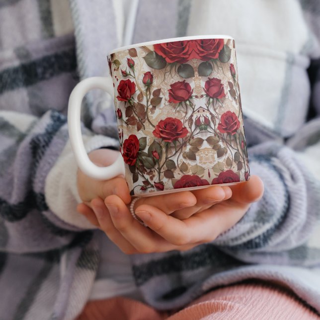 Mug de café avec Rose rouge (Créateur téléchargé)
