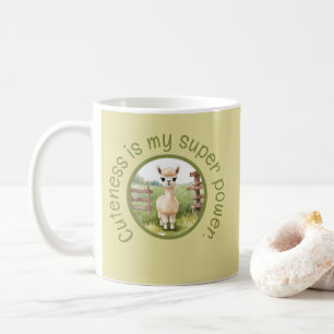 Mug de café avec un bébé alpaca mignon