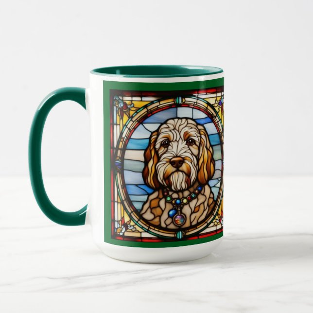 Mug de café avec un Labradoodle mignon (Gauche)