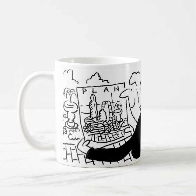 Mug de café avec une illustration de Garden Design (Gauche)