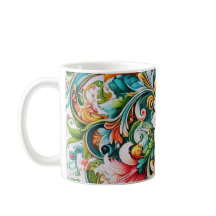 Mug de café botanique