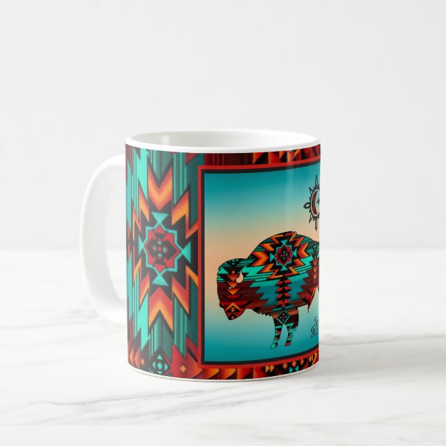 Mug de café Buffalo Sud-Ouest (Devant gauche)