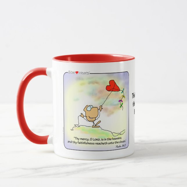 Mug de café chrétien de la miséricorde de Dieu (Gauche)