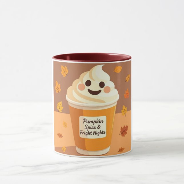 Mug de café citrouille à épices — Halloween d'auto (Centre)