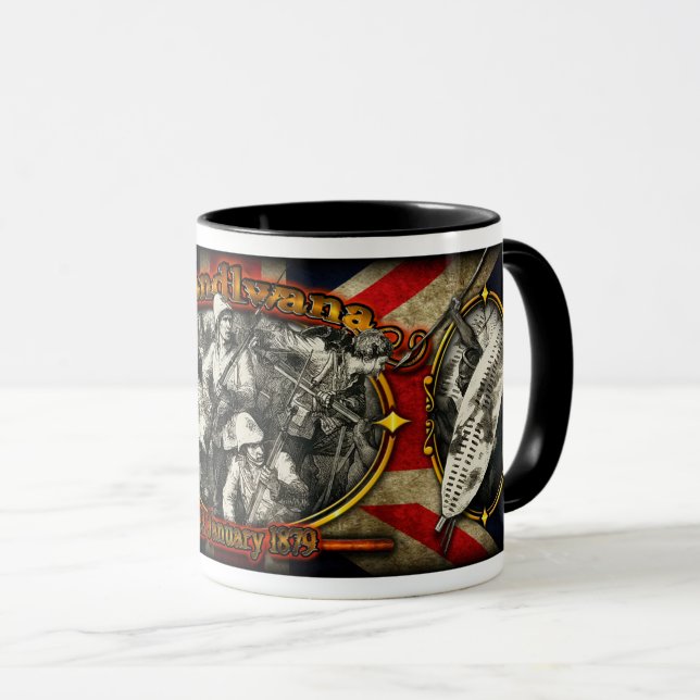 Mug de café commémoratif Isandlwana - Version 2 (Devant droit)