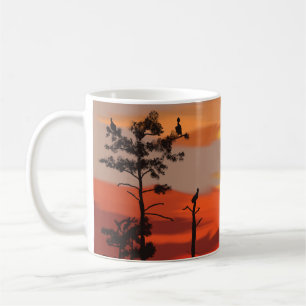 Mug de café Coucher de soleil coloré