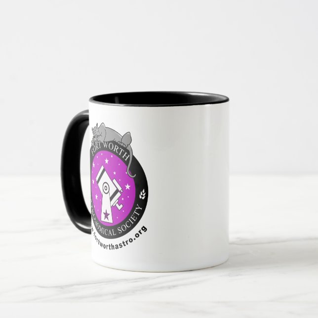 Mug de café couleur couleur personnalisée FWAS off (Devant gauche)