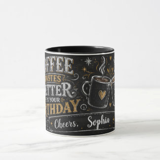 Mug de café d'anniversaire personnalisé