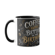 Mug de café d'anniversaire personnalisé