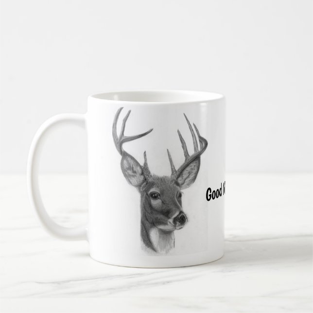 Mug de café de cerf du bon matin (Gauche)
