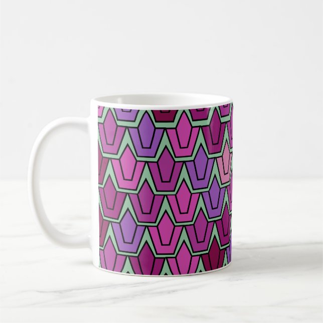Mug de café de champ de tulipe violette (Gauche)