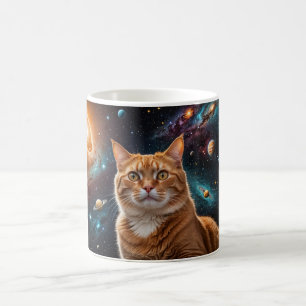 Mug de café de chat cosmique