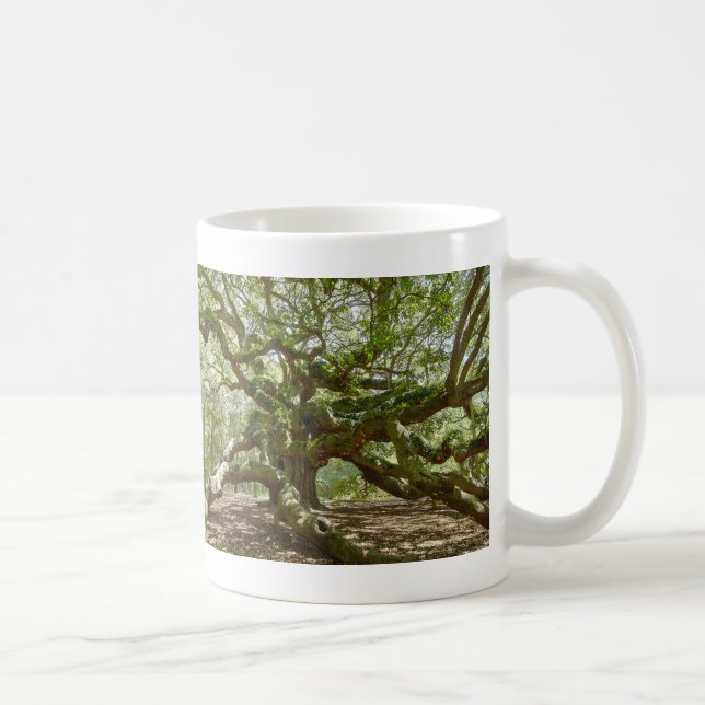 Mug de café de chêne puissant Angel (Droite)