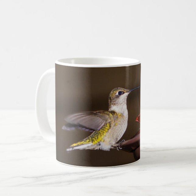 Mug de café de colibri à gorge rubis (Devant gauche)