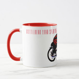 Mug de café de course de fond