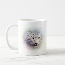 Mug de café de la faune léopard des neiges