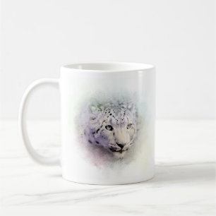 Mug de café de la faune léopard des neiges