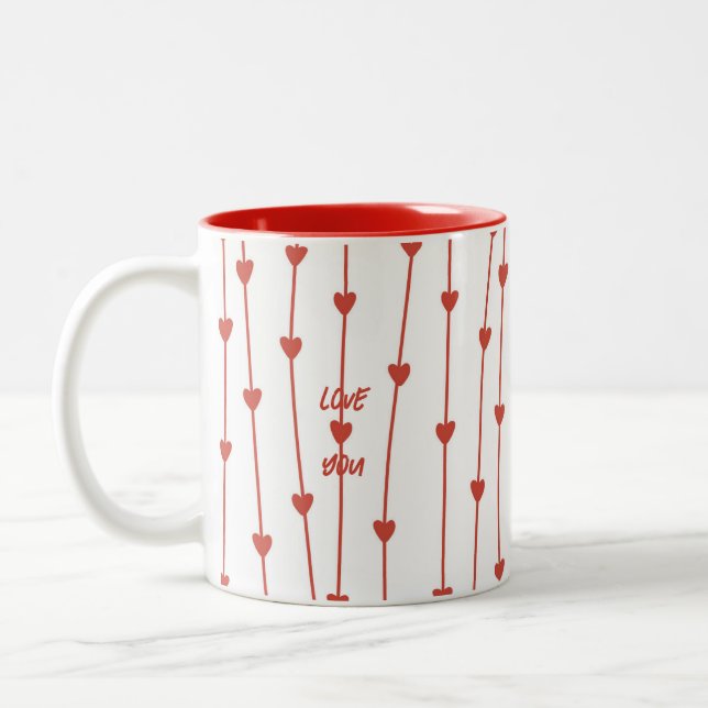 Mug de café de la Saint-Valentin avec branches de  (Gauche)