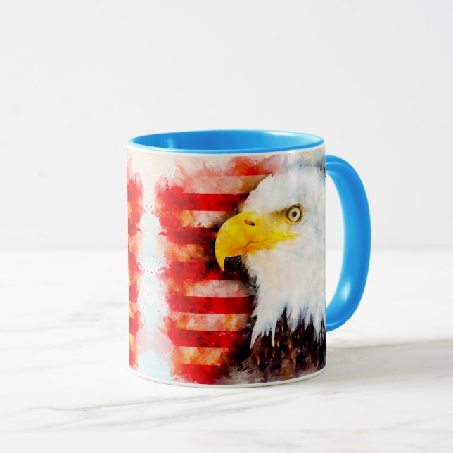 Mug de café de l'aigle américain (Devant droit)