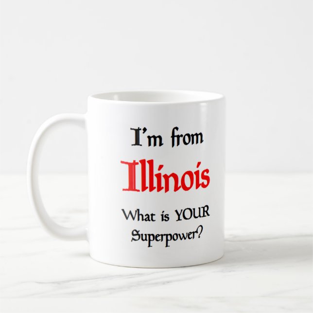 mug de café de l'Illinois (Gauche)
