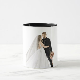Mug de café de mariage avec photo personnalisée -