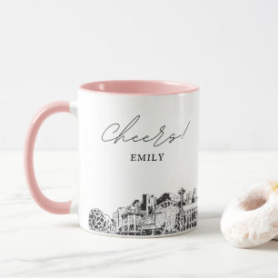 Mug de café de mariage personnalisé à Seattle