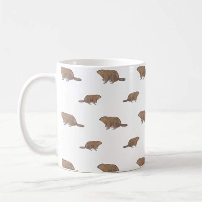 Mug de café de marmotte (Gauche)