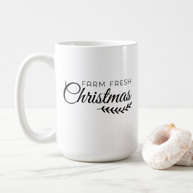 Mug de café de Noël frais de ferme (Avec donut)